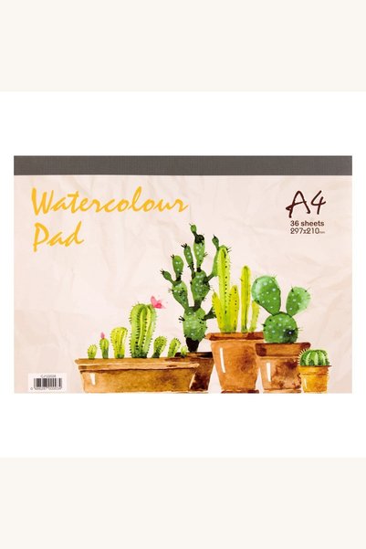 Comerivo Bloc pentru acuarela A4 cu 36 file si coperta cu cactusi