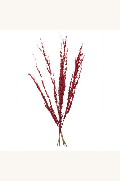 Comerivo Crenguta decorativa de Craciun cu fructe rosii, 1 metru, 5-6 ramuri