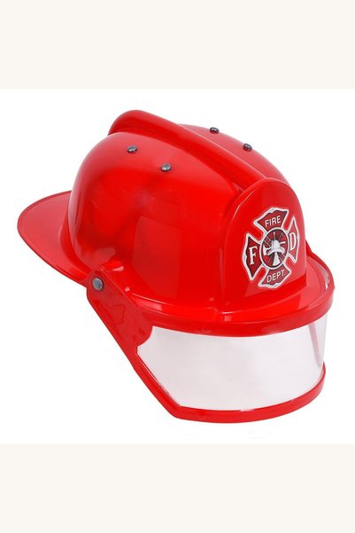 Comerivo Casca de pompier cu viziera pentru copii, accesoriu de joc 21x31x14cm