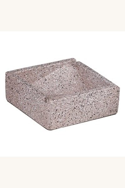 Comerivo Scrumieră pătrată din ceramică, gri granit, cu model mozaic, 11,5x11...