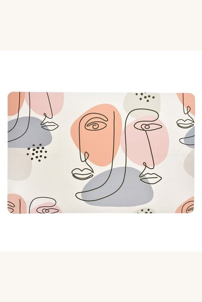 Comerivo Suport de masa pentru farfurii, model abstract ecru 43.5x28.5cm