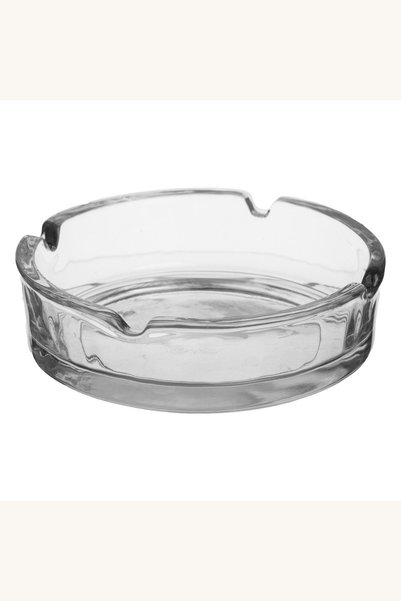 Comerivo Scrumiera din sticla cu 4 compartimente, design transparent 10.5cm
