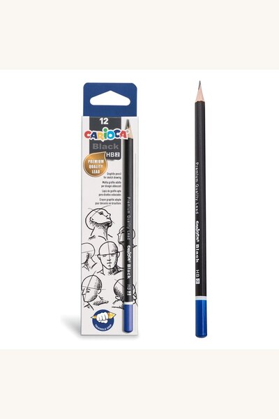 Comerivo Set 12 creioane HB pentru desen si scris, negre cu nuante gri