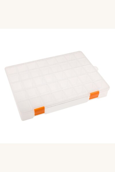 Comerivo Organizator plastic transparent 40 compartimente, 38x28.5x5.5cm pent...