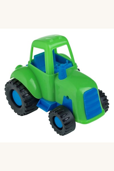 Comerivo Tractor de jucarie cu roti mari, verde si albastru, 18cm - perfecta ...