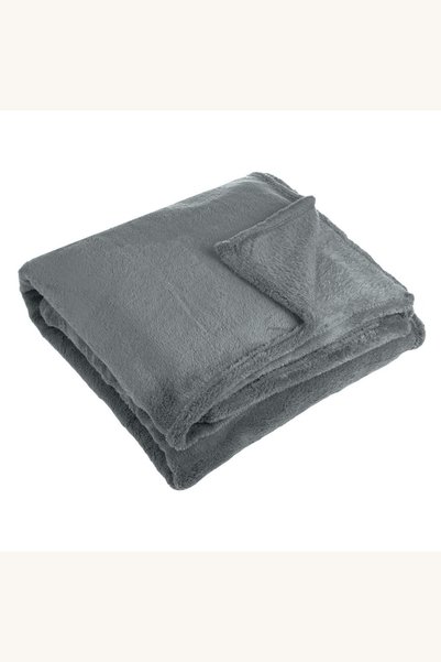 Comerivo Patura moale din catifea gri pentru pat simplu, 220x150cm