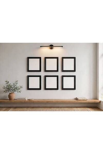 Central store 6 Adet Siyah Çerçeve Seti – 20x20 Cm (Dış Ölçü) Kare Duvar Deko...