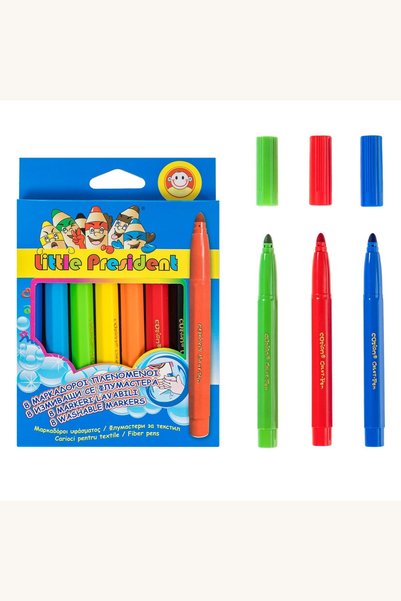 Comerivo Set 8 carioci lavabile cu vârf gros, culori diverse