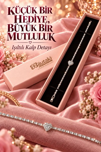 bijutaki size her şeyin en güzeli yakışır Bijutaki Kalp Figürlü Su Yolu Bilek...