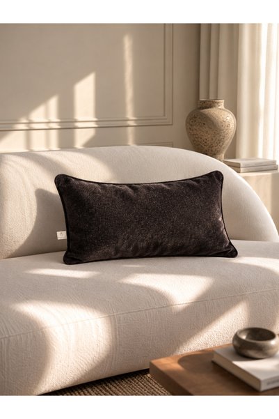 needle home textile .decoration LUSSO ACI KAHVE KIRLENT KILIFI (30X50)
