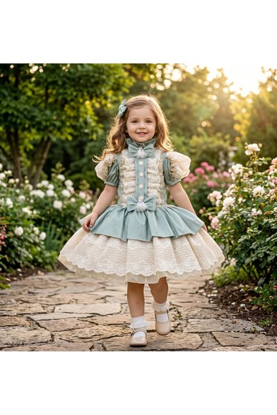 special gift house Children's dress consisting of 3 pieces (dress - small bag...