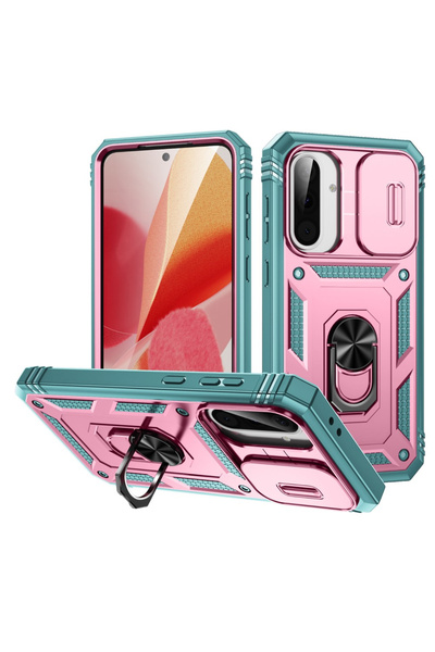 ERBORD Husă Samsung Galaxy A56 5G, cu suport și protecție pentru cameră, Roz ...