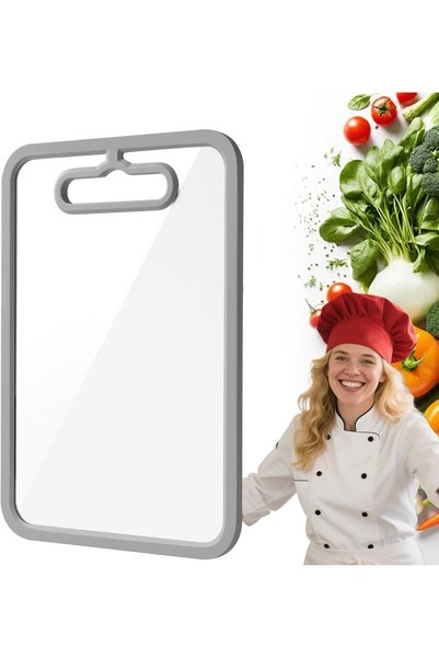 KASTWAVE Tempered Glass Cutting Board for Kitchen, Chopping Board with Non-Sl...