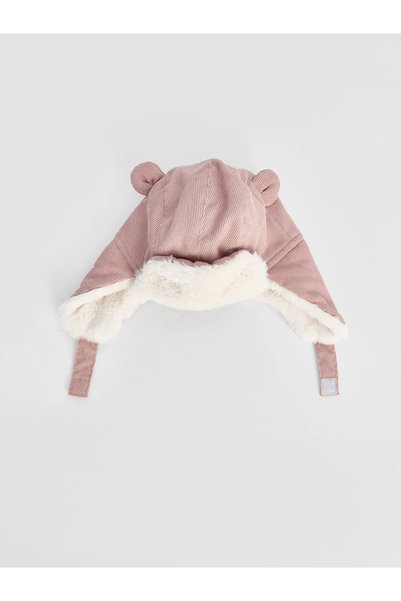 LC Waikiki Lcw Baby Pink Plush Lined Baby Girl Velvet Beanie