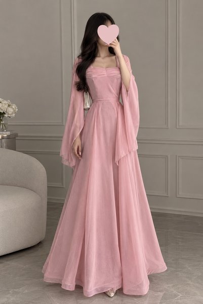 LIZAFASHION فستان لحمي شيفون