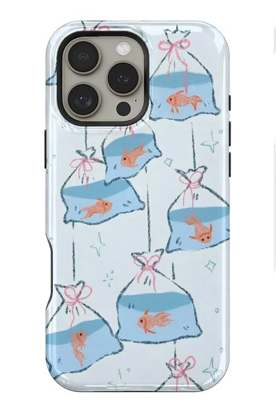 EDELFU Compatible with iPhone 16 Pro Max - Fishes in the Bag, Double Layer Co...
