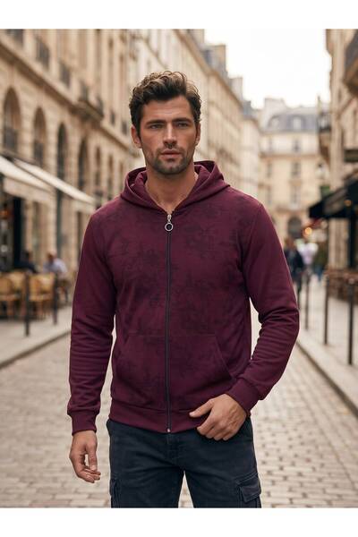 ysfwear كارديجان بقلنسوة وسحاب مزخرف
