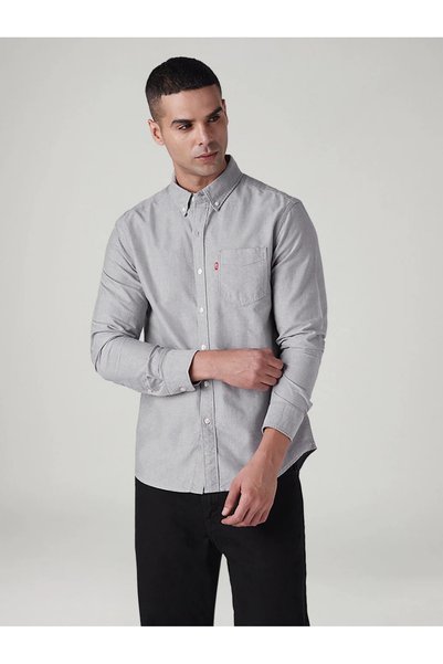 Levi's Men's Solid Color Slim Fit Oxford Shirt 004Jh-0080