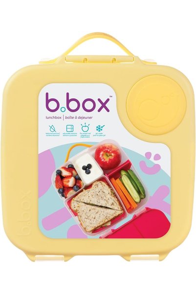 b.box صندوق غداء للأطفال مع أقسام متعددة، صندوق بنتو كبير الحجم مع 4 أقسام (2...