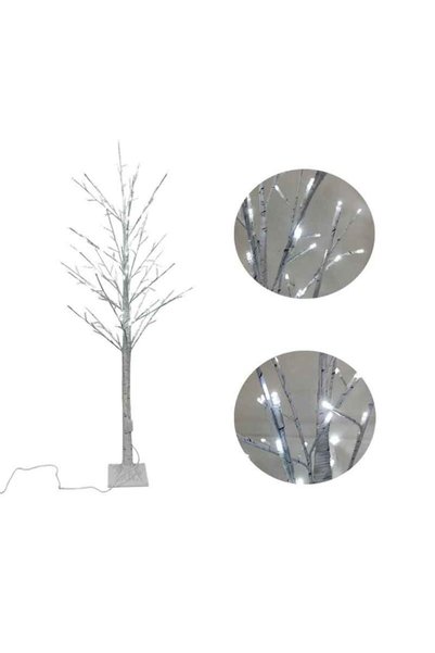 OEM Led Φωτιζόμενο Χριστουγεννιάτικο Δέντρο Λευκό Με Ψυχρό Φωτισμό 150cm 160Led