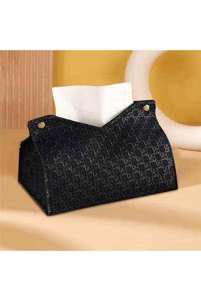 Generic Black Rattan Tissue Box Cover, Full Wrap Holder for Office Car Living...