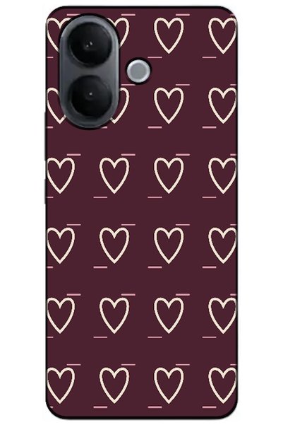 Zebana Vivo V60 Lite Line Heart Burgundy (Burgundy)