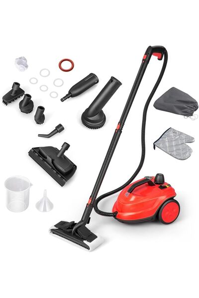 COSTWAY Aparat de curățat cu aburi de 2000W, cu 5 bari, rezervor de 1.8L și 1...