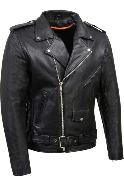 Milwaukee Elec Tool Milwaukee Leather Men's Classic Police Style M/C Jacket -...