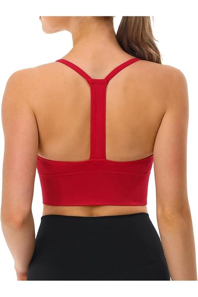 Dress Cici حمالات صدر رياضية طويلة بدعم عالٍ على شكل حرف Y للنساء، بفتحة رقبة...