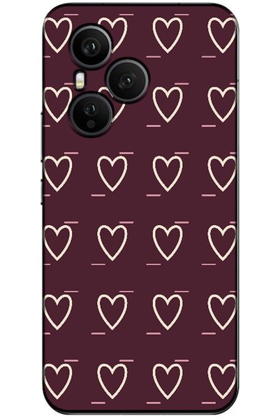 Zebana Honor 400 Pro 5g Line Heart Burgundy (Burgundy)