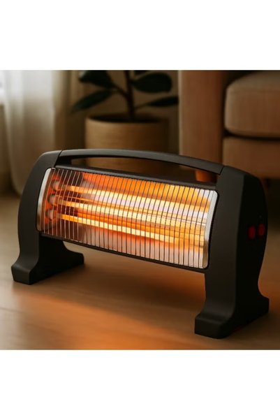 DLC 1200W Horizontal Electric Fireplace with 3 Glowing Heat Sticks and Side C...