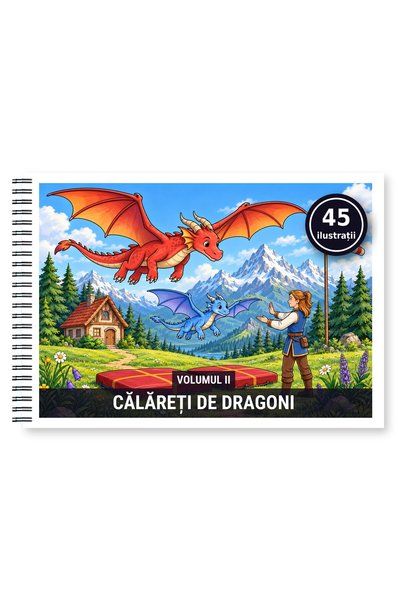 Legendary Gifts Carte de colorat, 45 de ilustrații Calareti de dragoni - Volu...