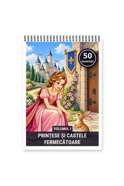 Legendary Gifts Carte de colorat, 50 de ilustrații Printese si castele fermec...