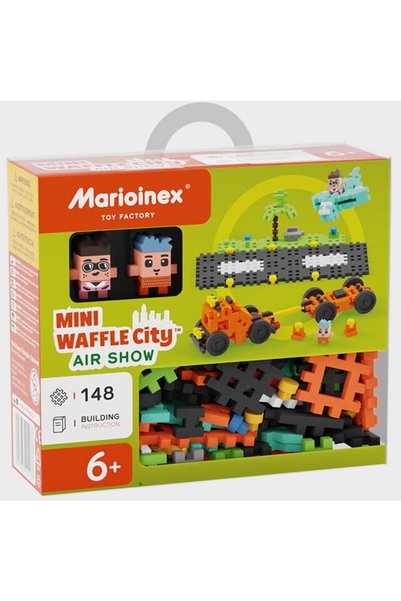 Marioinex Конструктор с блокчета, Мини Вафла, Град: Авиошоу, 148 части
