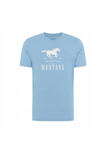Mustang Tricou bărbați, Style Alex, 100% bumbac flexibil și plăcut, albastru