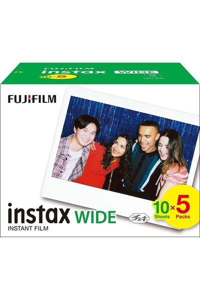 Instax فيلم فوجي فيلم وايد الفوري - حافة بيضاء (50 صورة) - الفيلم فقط