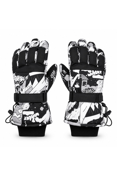 Mustran Professional Men's Ski Snowboard Gloves Waterproof Windproof Plush Fu...