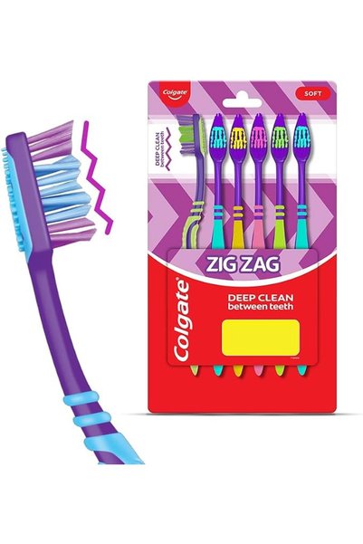 Colgate Palmolive فرشاة أسنان كولجيت زيج زاج ذات شعيرات ناعمة - 6 قطع
