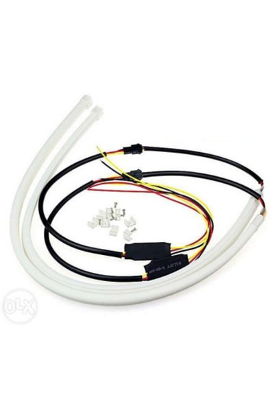 Xenon Bright Lumini de zi cu funcție de semnalizare, Tub neon flexibil de 60 cm