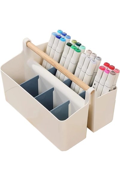 Generic منظم مكتب، منظم متعدد الأغراض، فواصل قابلة للتعديل، منظم تخزين محمول ...