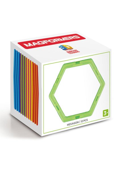 Magformers Magnetic construction game Hexagonal Set - 12 hexagon-shaped pieces