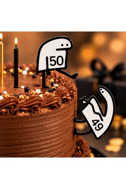 OEM Topper de tort personalizat cu vârsta, 50 de ani, decorațiune amuzantă pe...