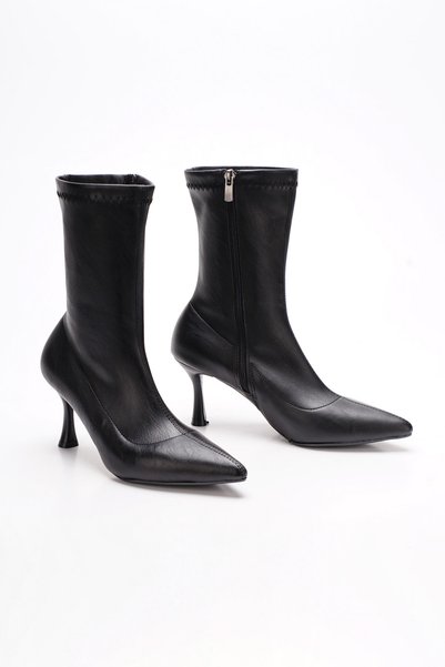 PASSAGE SHOES Cizme de damă cu toc subțire, elastice, cu vârf ascuțit 5125 BL...