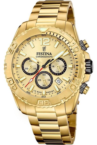FESTİNA Mens Watch Timeless Chronograph 20684/1, Quartz, 45mm, 10ATM