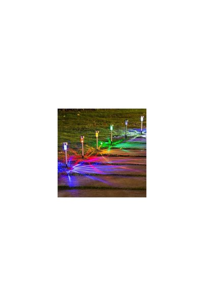 OEM Set 10 Lămpi Solare LED, pentru Grădină, 0.06W, IP44, Lumină Multicoloră,...