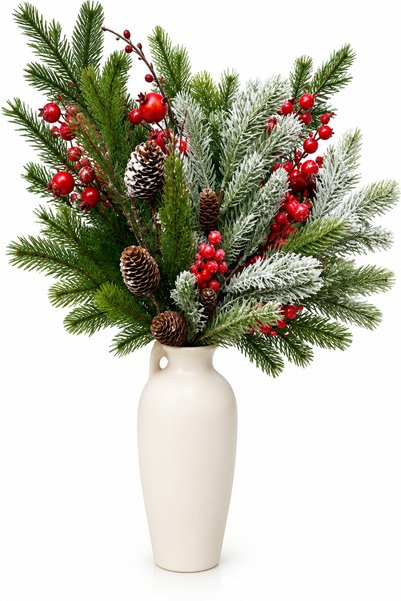 Genel Markalar SÖZ DEKOR – Winter Snow Collection | 32 cm Beyaz Seramik Vazod...