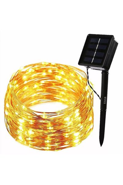 EDAR Instalație de Crăciun cu încărcare solară, tip ghirlandă luminoasă, pano...