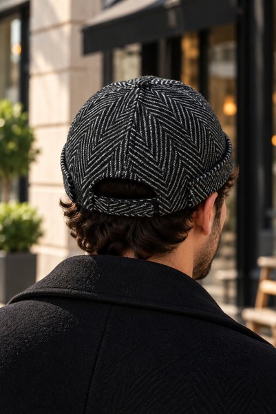 ZERAMİNE Kaşe Docker Bere Şapka Yünlü Unisex