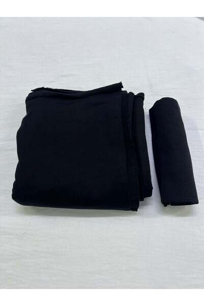 Yiğit Kumaş Ribbed 3 Yarn Fabric, Piece 85X180 cm - Black