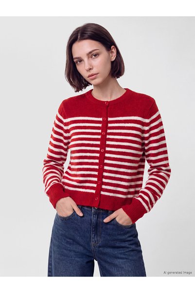 LC Waikiki I Striped Women's Knitwear Cardigan from Freezen Store
